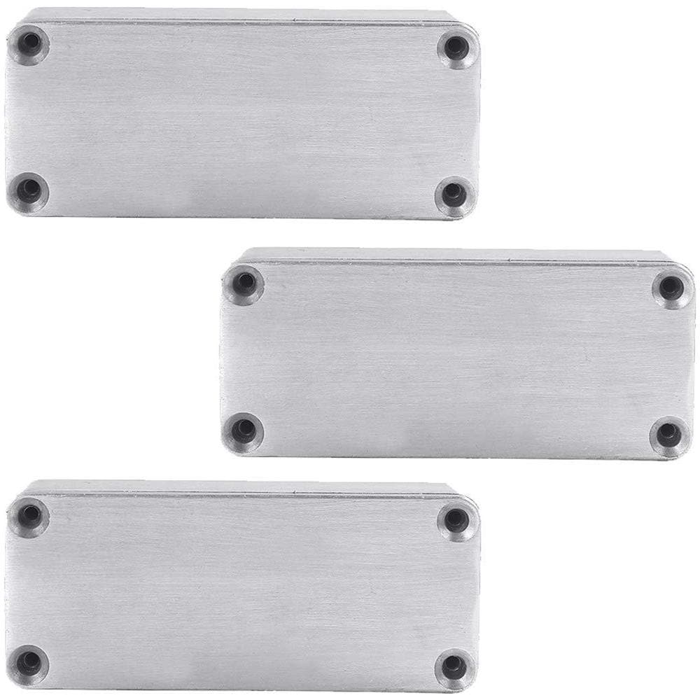3 X Pedale Pro 1590g Stile 100x50x25mm Di Alluminio Del Metallo Stomp Box Caso Di Recinzione Di Effetto Della Chitarra - Foto 1