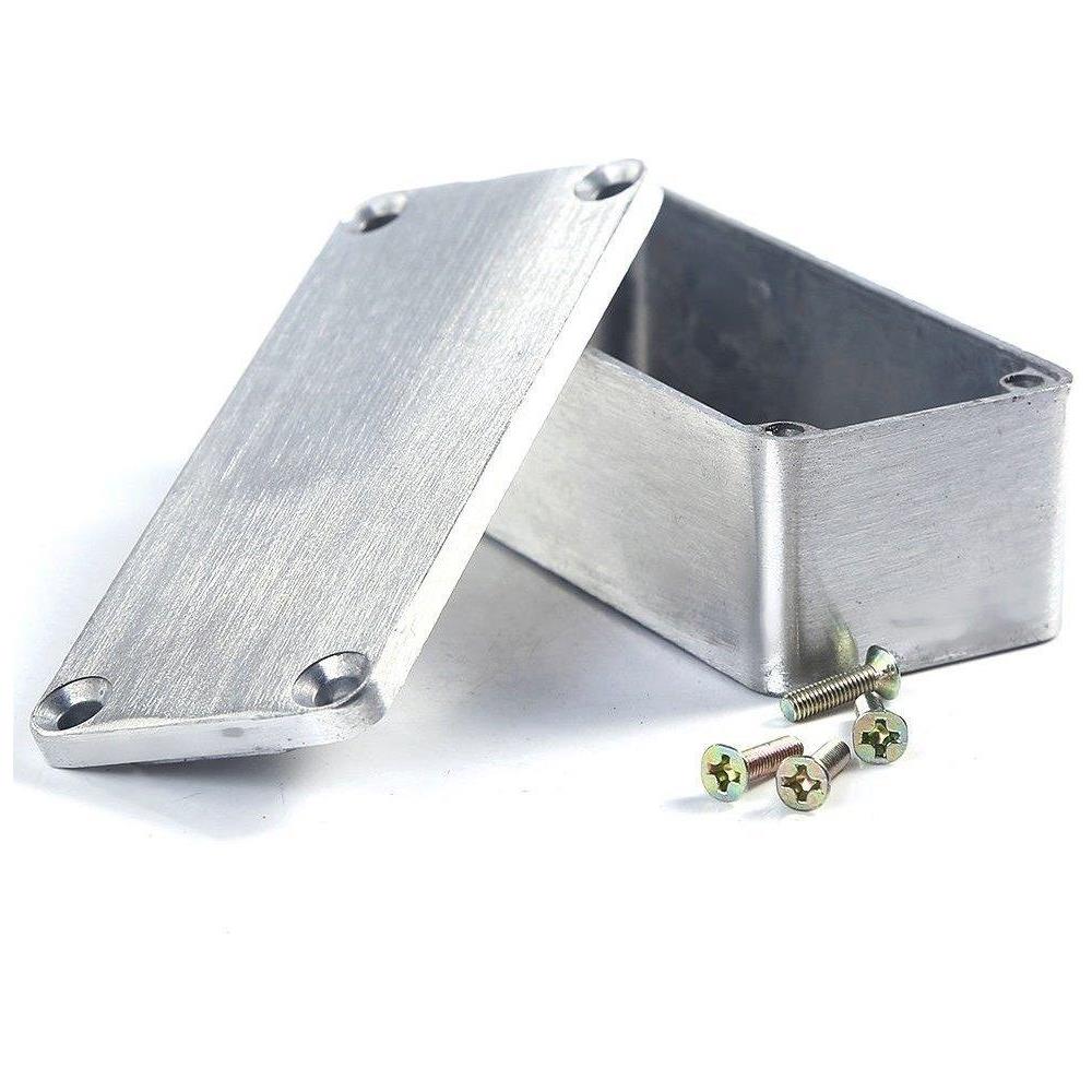 3 X Pedale Pro 1590g Stile 100x50x25mm Di Alluminio Del Metallo Stomp Box Caso Di Recinzione Di Effetto Della Chitarra - Foto 2