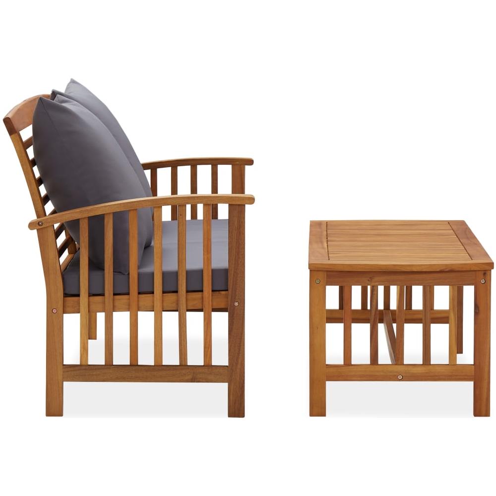 Set Divani Da Giardino 2 Pz Con Cuscini In Massello Di Acacia - Foto 2