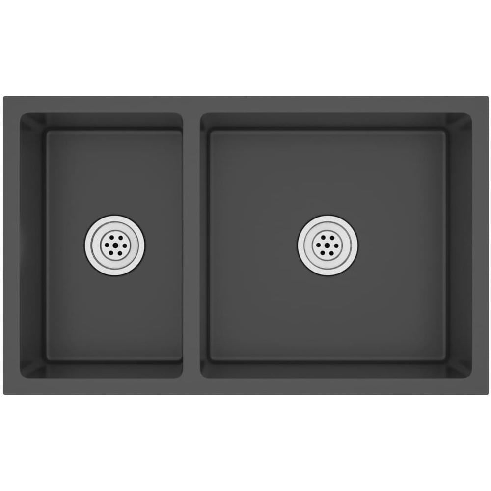 Lavello Da Cucina Nero In Acciaio Inox - Foto 9