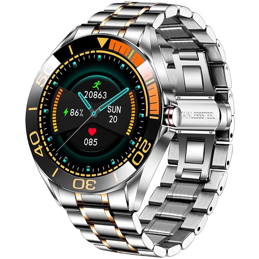 LOTUS Orologio Intelligente Uomo Ibrido Connected Acciaio Inox 316L - Orologio Analogico Intelligente - Impermeabile 10 ATM 18801/2 - Controllo Musica, Contapassi, Notifiche Chiamate