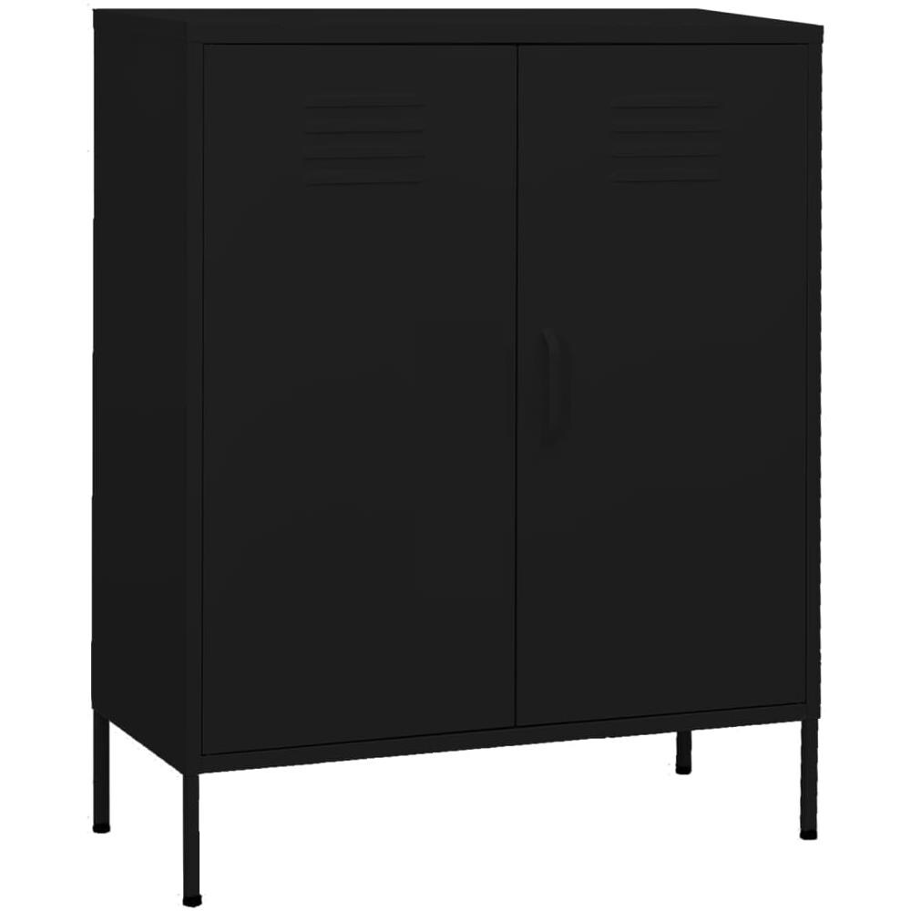 Armadietto Nero 80x35x101,5 Cm In Acciaio - Foto 1