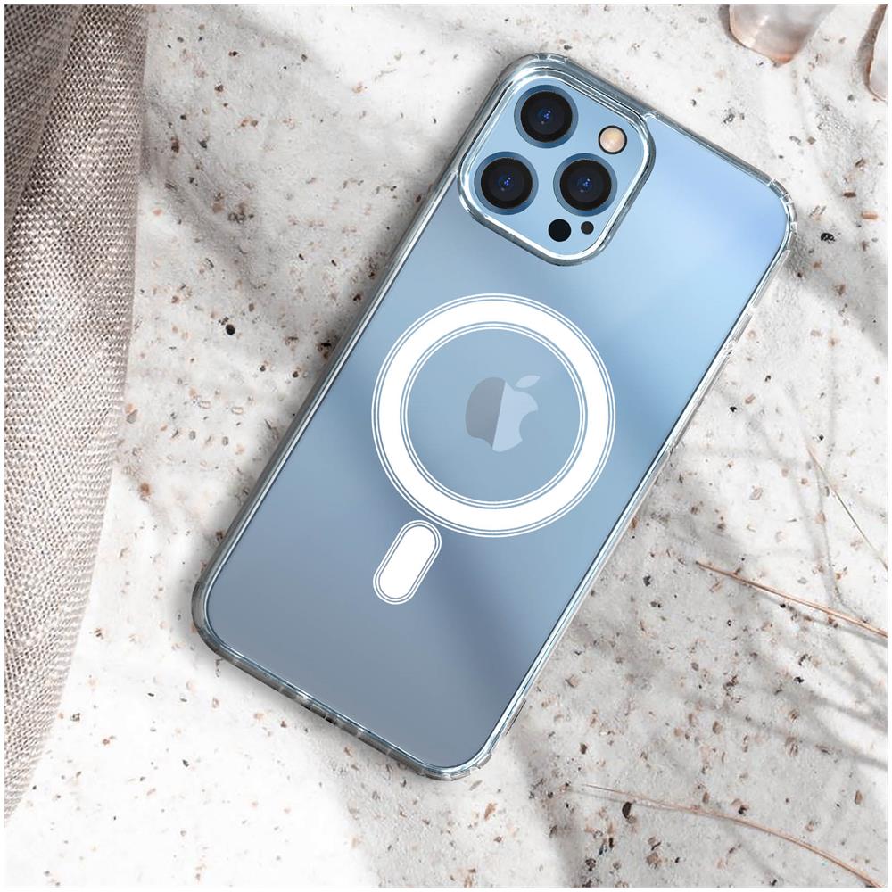 Cover Magsafe Iphone 13 Pro Max Bi-materia Angoli Bumper Swissten Trasparente - Foto 5