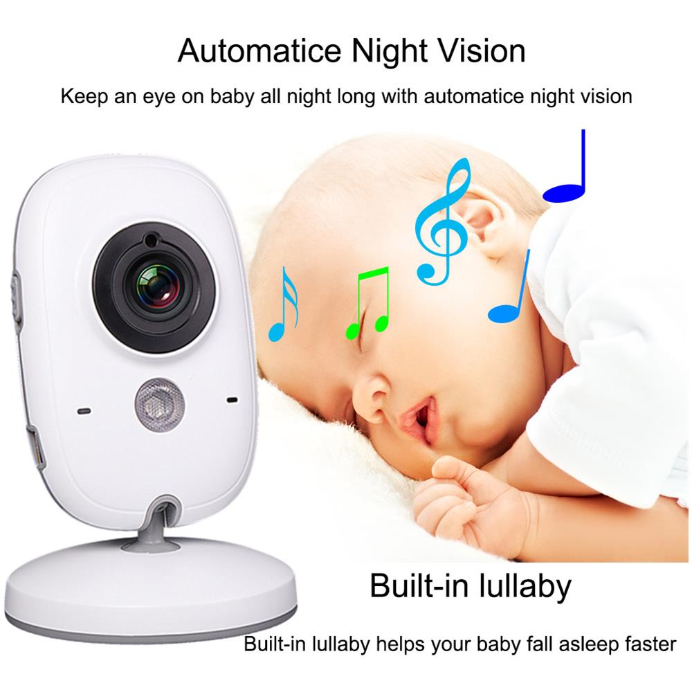 Baby Monitor Wireless Hd Vision Night Vision A Due Vie Tante Telecamera Per Bambini Temperatura Per Bambini Monitor Video Monitora - Foto 7