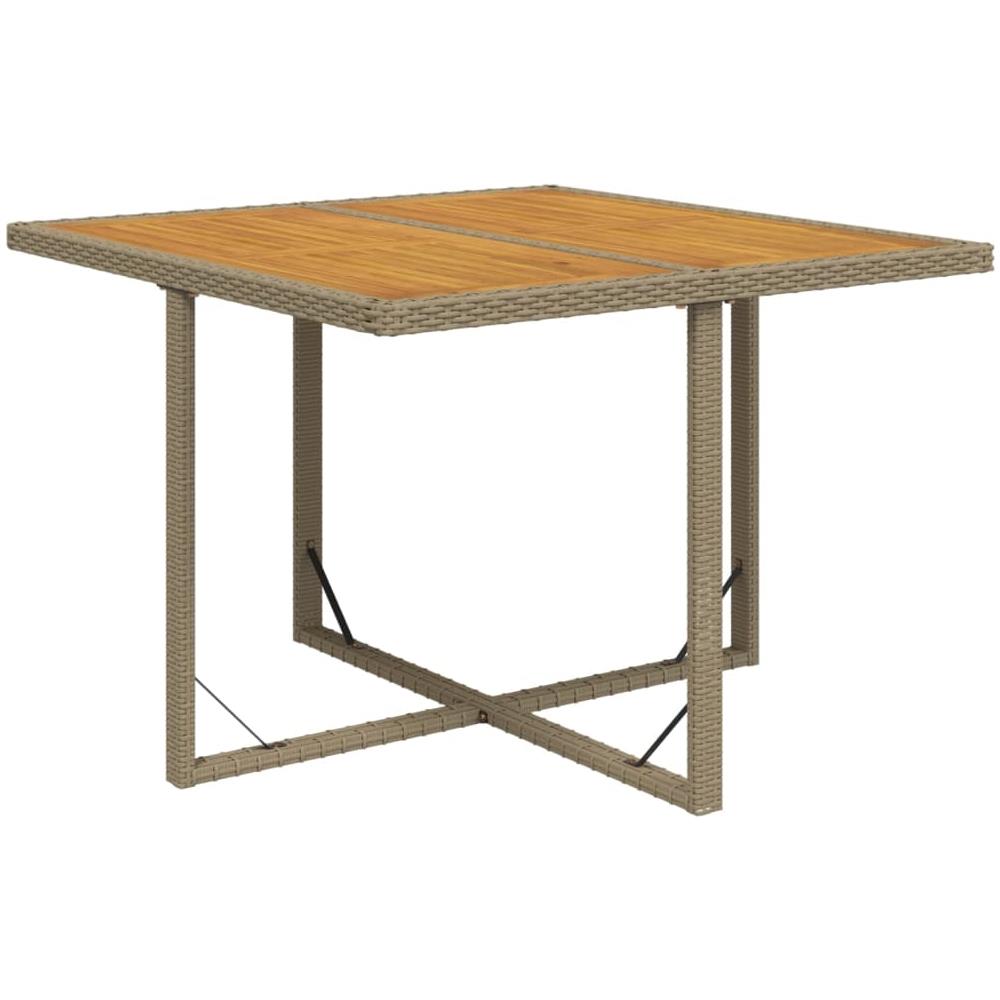 Set Da Pranzo Per Giardino 9pz Con Cuscini In Polyrattan Beige - Foto 7