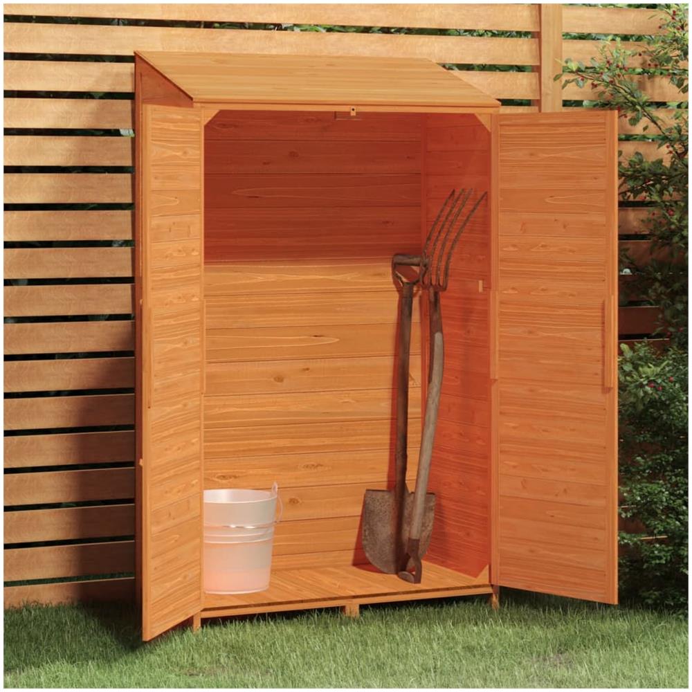 Capanno Da Giardino Marrone 102x52x174,5cm Legno Massello Abete - Foto 3