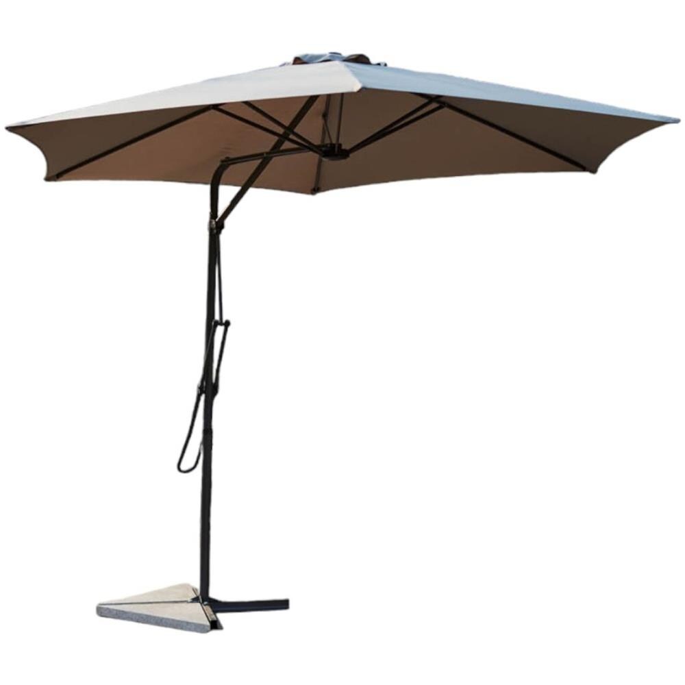 Alcudia Ombrellone Decentrato Rotondo Grigio Ø 3m - Foto 7