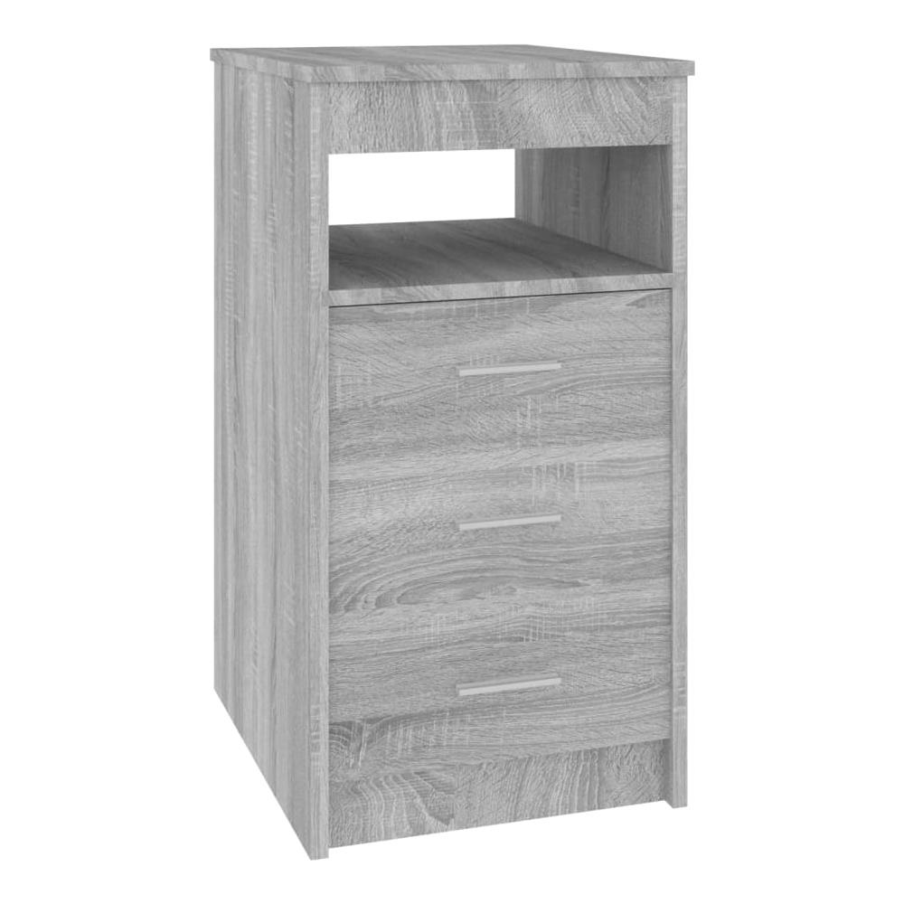 Cassettiera Grigio Sonoma 40x50x76 Cm In Legno Multistrato - Foto 2