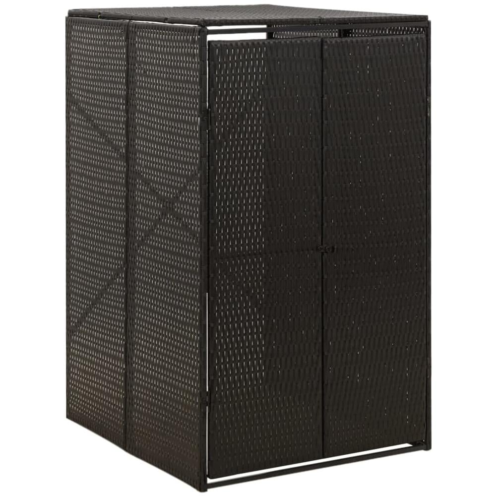 Copribidone Singolo Nero 70x80x117 Cm In Polyrattan - Foto 1