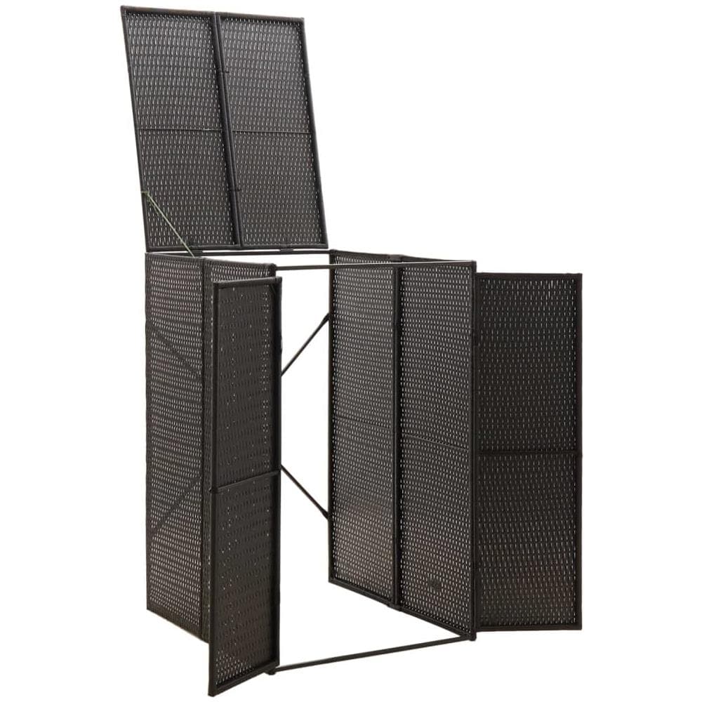 Copribidone Singolo Nero 70x80x117 Cm In Polyrattan - Foto 3