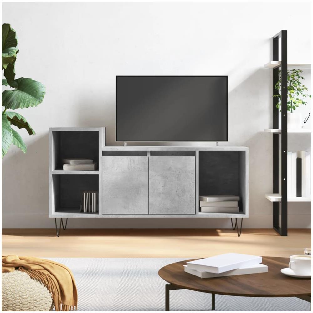 Mobile Per Tv Grigio Cemento 100x35x55 Cm Legno Multistrato - Foto 1