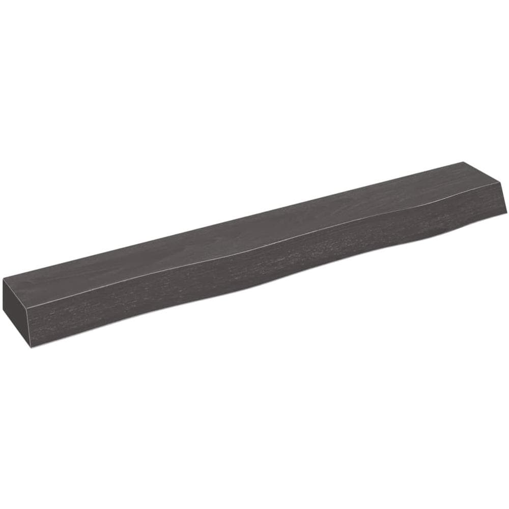 Ripiano Muro Marrone Scuro 80x10x6 cm Massello Rovere Trattato - Foto 1