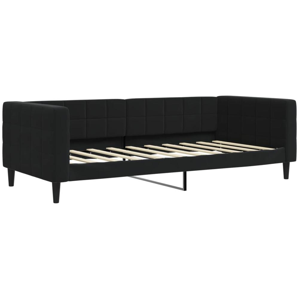 Letto Da Giorno Nero 90x190 Cm In Velluto - Foto 1