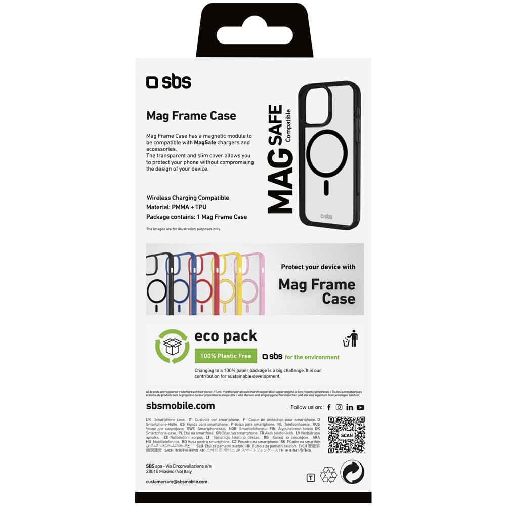 Mag frame custodia per cellulare 16 cm (6.3") Cover Nero, Trasparente - Foto 3