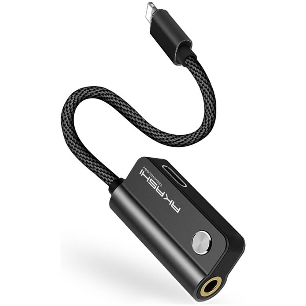 Adattatore Audio E Carica Porta Lightning Jack 3.5mm Nero - Foto 5