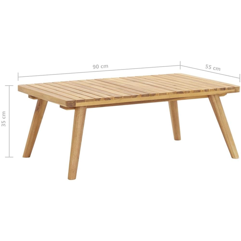 Tavolino da Caffè per Giardino 90x55x35 cm Massello di Acacia - Foto 11