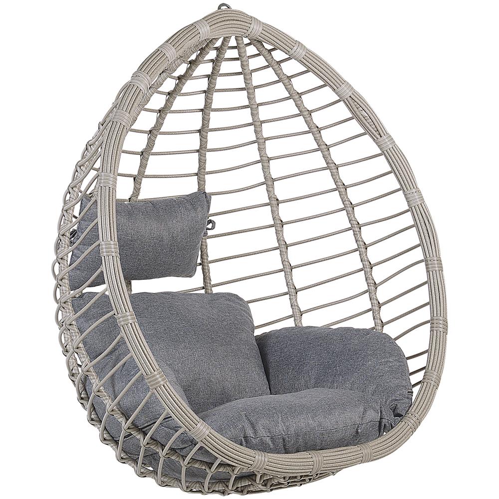 Poltrona Sospesa In Rattan Grigio Tollo - Foto 1