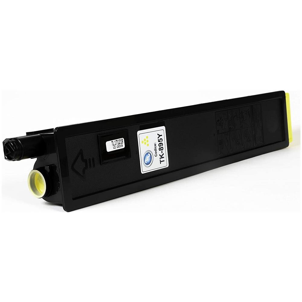 TONER COMPATIBILE - Kyocera Tk-895y Giallo 1t02k0anl0 Per Fs-c8025mfp, c8020mfp, Fs-c8520mfp, fs-c8525mfp Fornito Di Intelligent Chip Capacità 6000 Copie Made In Italy - Foto 2