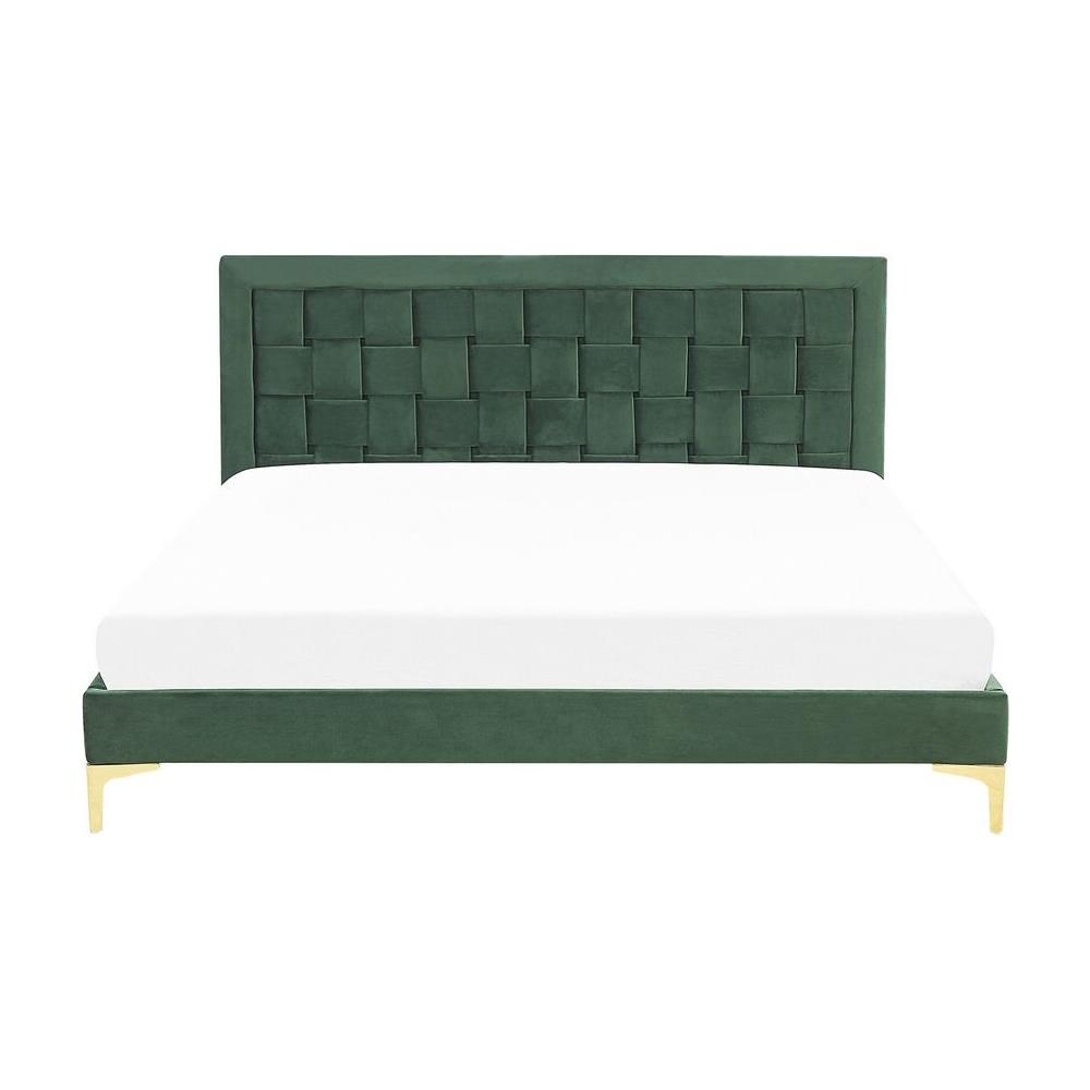 Letto In Velluto Verde 180 X 200 Cm Limoux - Foto 2