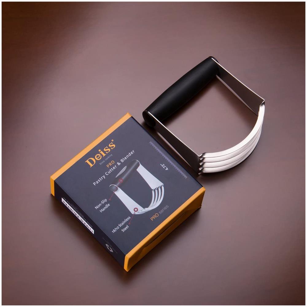 Frullatore Per Pasticceria Pro - Blender E Tagliapasta In Acciaio Inossidabile, Impugnatura Antiscivolo - Lavabile In Lavastoviglie (4-strings) - Foto 7