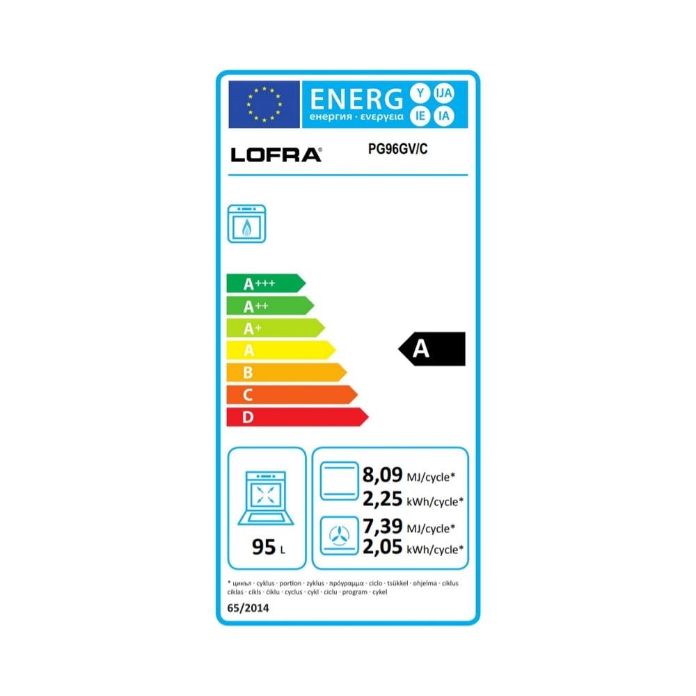 Cucina a Gas PG96GV / CI 5 Fuochi a Gas Forno a Gas Ventilato Classe A Dimensioni 90 x 60 cm Colore Inox - Foto 3