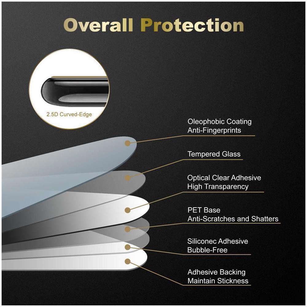 Cadorabo Pellicola Armatura A Schermo Intero Compatibile Con Oneplus 7 Pro In Trasparente Con Nero - Vetro Temperato (tempered) Di Protezione Del Display In Durezza 9h Con 3d Touch - Foto 8