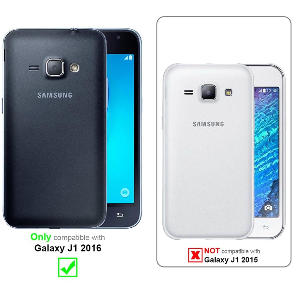 Custodia Compatibile Con Samsung Galaxy J1 2016 In Rosso - Coperchio Protettivo In Silicone Tpu Flessibile Con Design Spazzolato - Foto 2