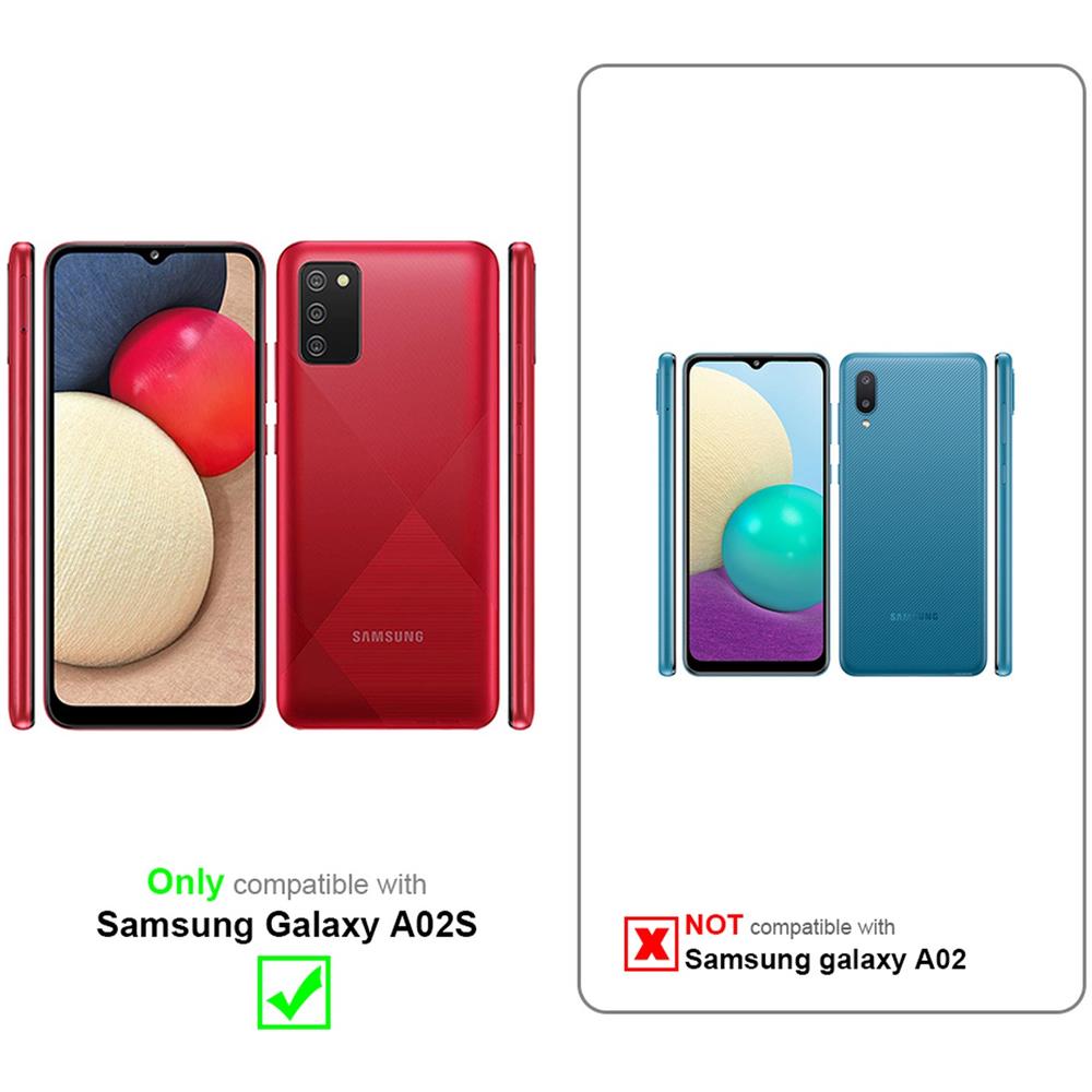 Custodia Compatibile Con Samsung Galaxy A02s Eu In Tormalina Nera - Clear View Specchio Coperchio Protettivo Con Funzione Di Supporto Protezione A 360 Gradi - Foto 2