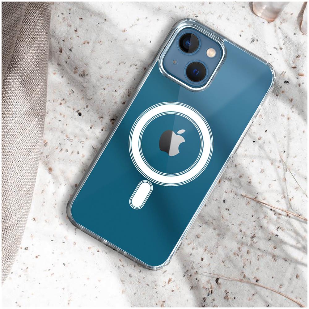 Cover Magsafe Iphone 13 Bi-materiale Angoli Rinforzati Swissten Trasparente - Foto 2