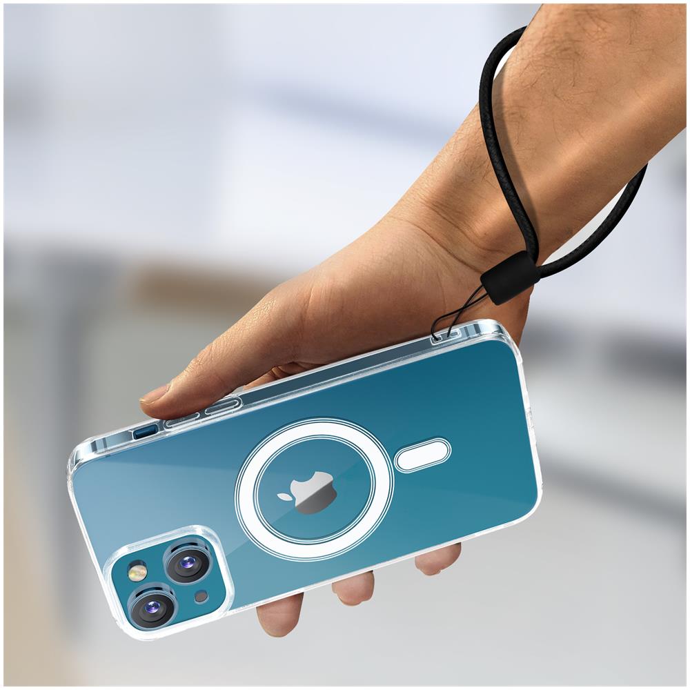 Cover Magsafe Iphone 13 Bi-materiale Angoli Rinforzati Swissten Trasparente - Foto 5