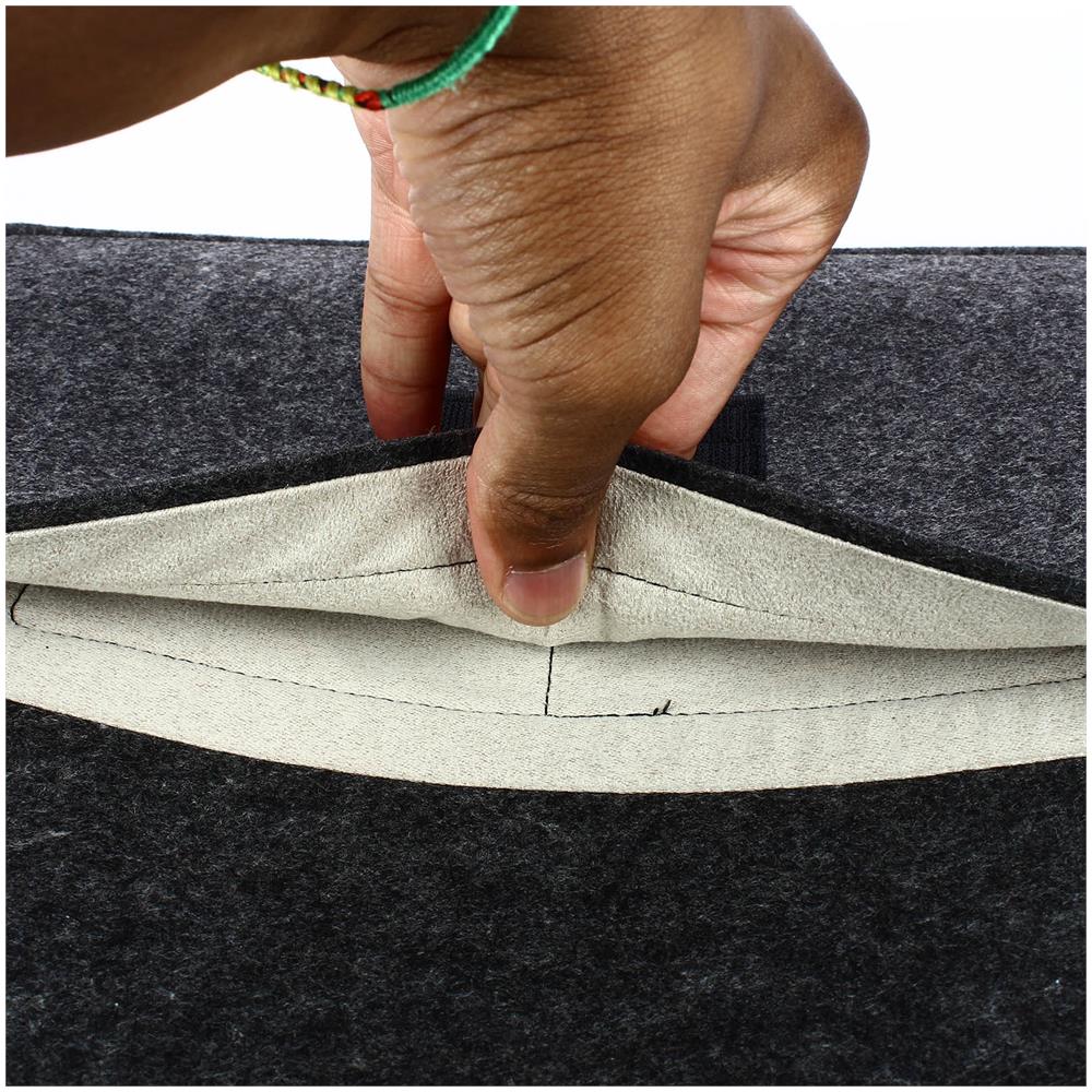 Pochette Tablet / Pc 15 Pollici In Feltro Interno Soft Touch Nera - Foto 5