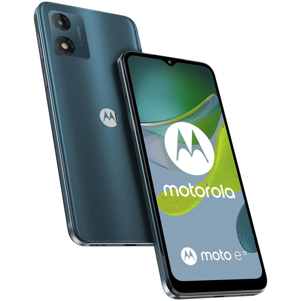 Moto E13 64 GB 2 GB Ram Dual Sim Display 6.5" HD+ Slot Micro SD Fotocamera 13 Mpx Android Aurora Green - Foto 1