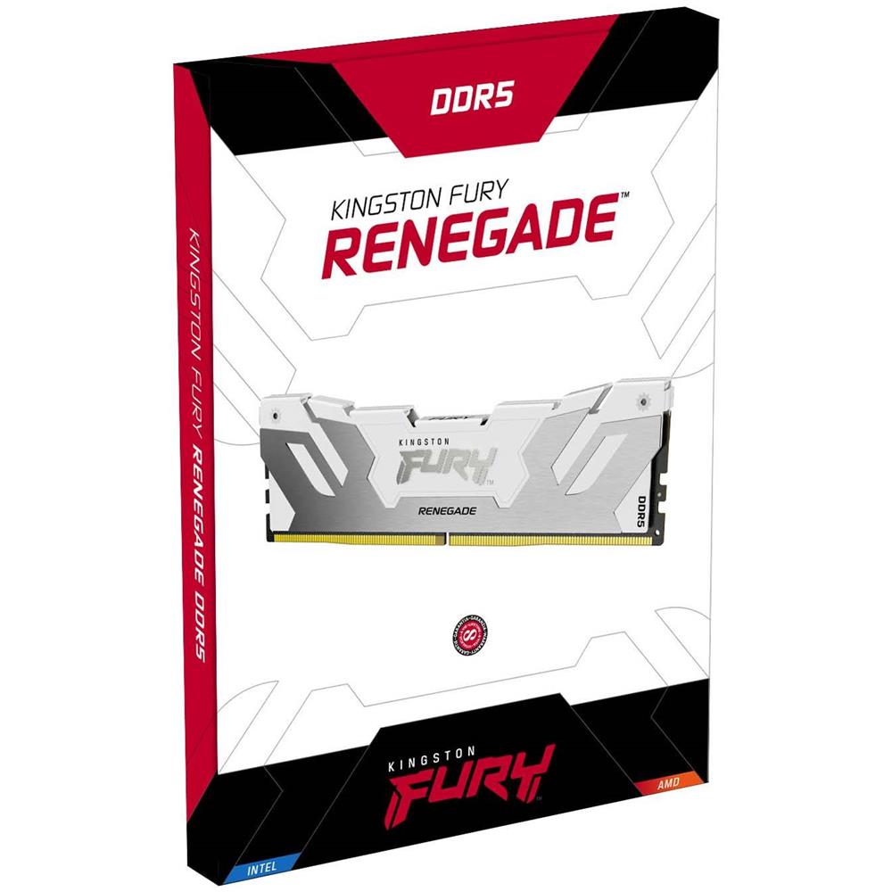 FURY 16GB 6400MT /s DDR5 CL32 DIMM Renegade RGB White XMP - Foto 4