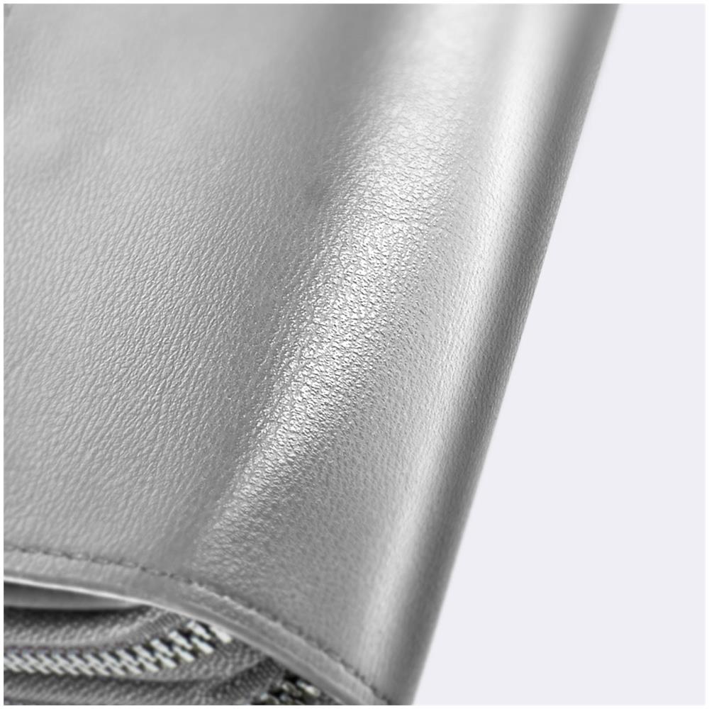 Pochette Tracolla 130 Cm Per Smartphone Similpelle Chiusura A Zip Grigio Chiaro - Foto 5