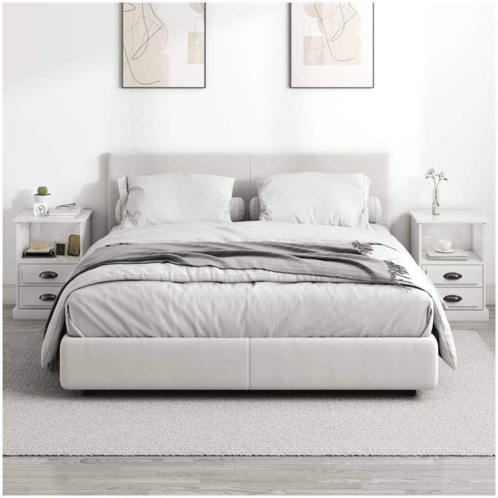 Comodini 2 Pz Bianco Lucido 43x36x60 Cm - Foto 3