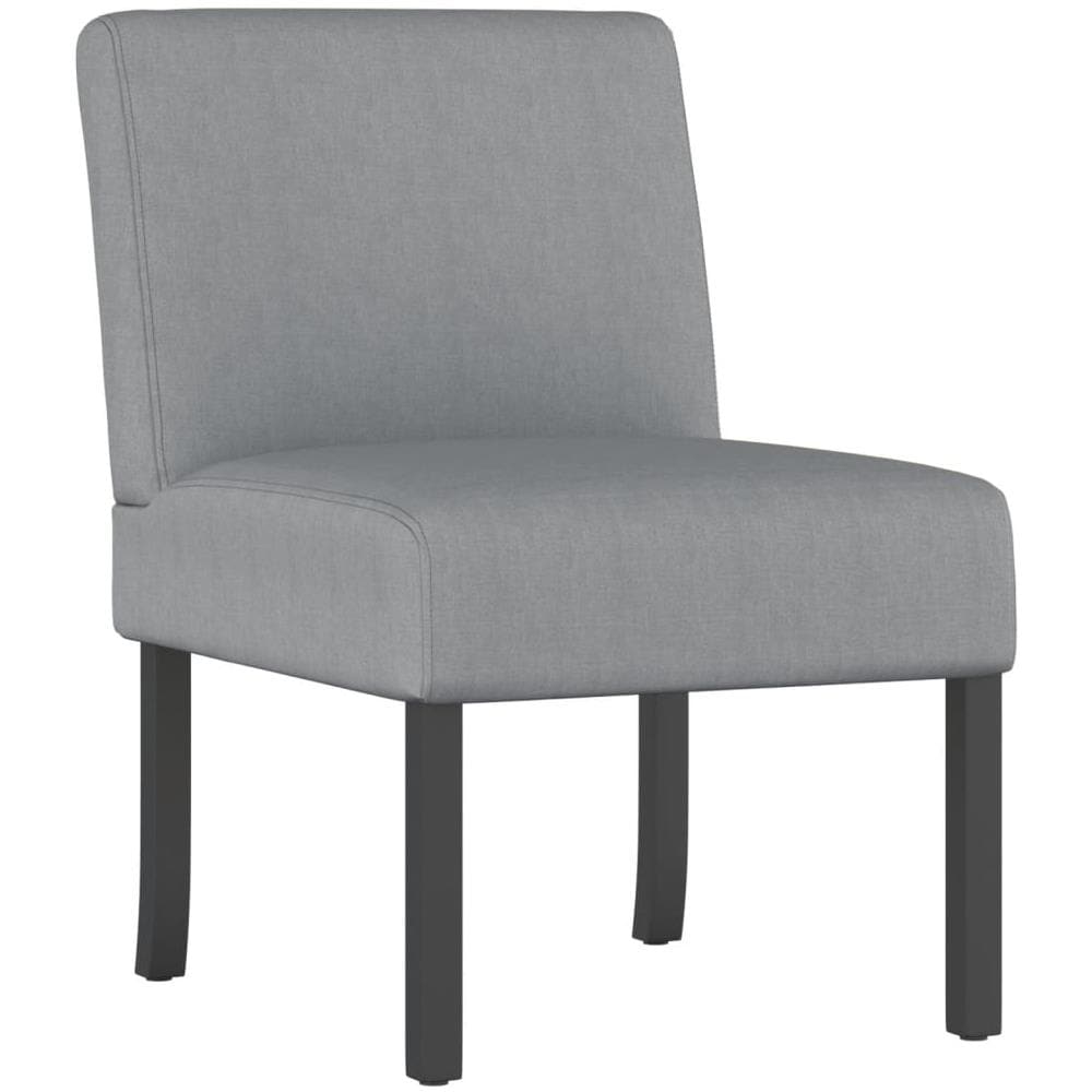 Sedia Pantofola In Tessuto Grigio Chiaro - Foto 2