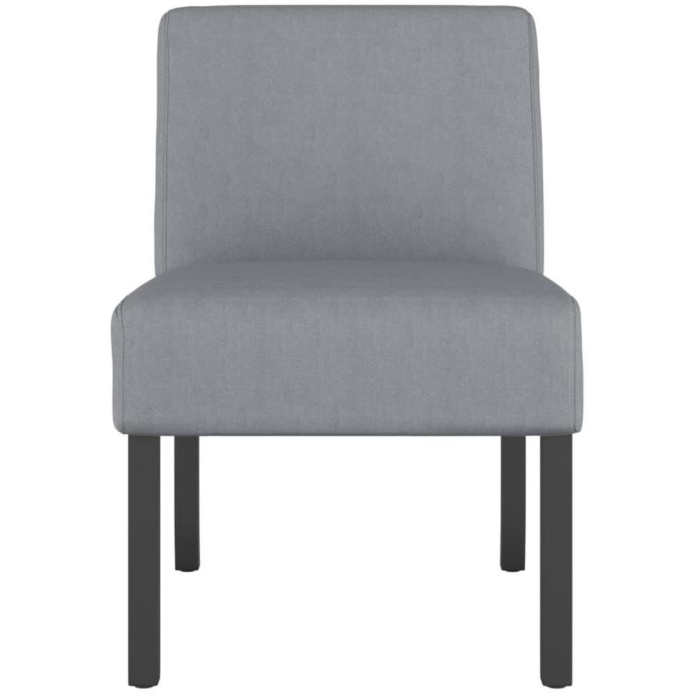 Sedia Pantofola In Tessuto Grigio Chiaro - Foto 3