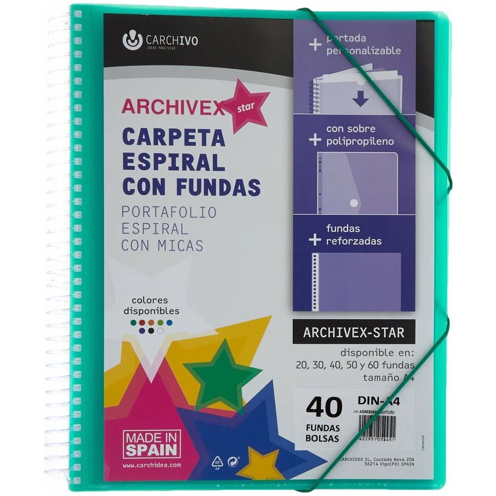 Archivex-star Classificatore Documenti Archivex-star 40 Custodie A4 8 Pezzi - Foto 3