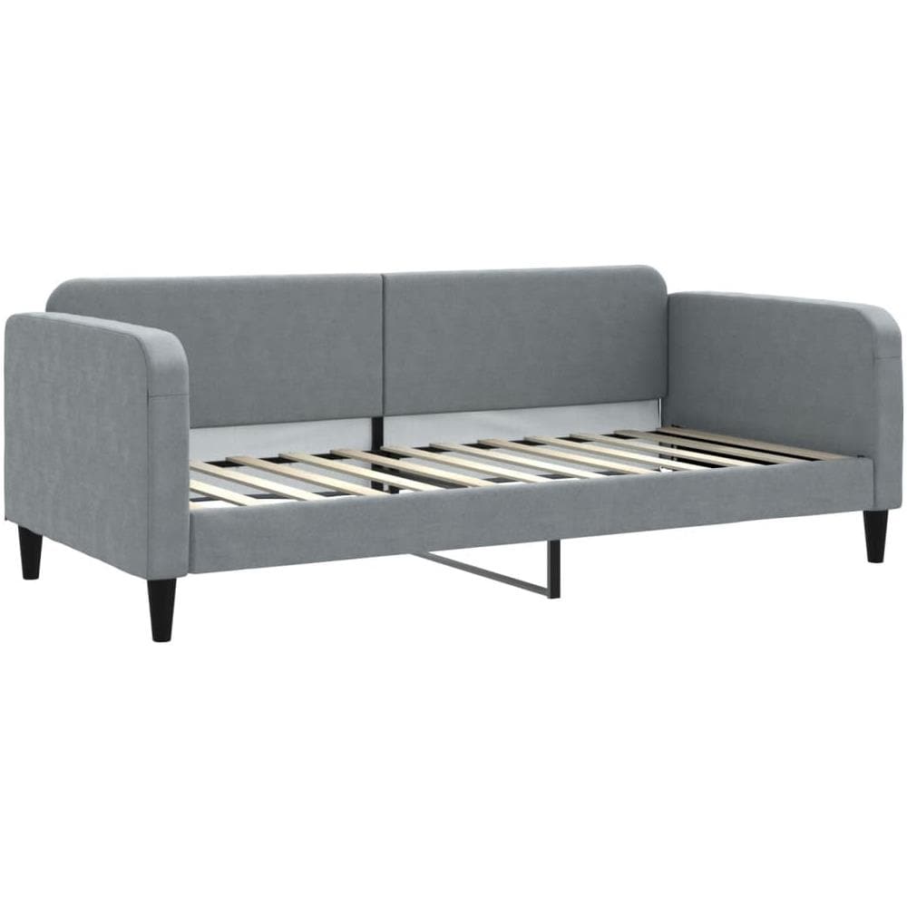 Letto Da Giorno Grigio Chiaro 90x200 Cm In Tessuto - Foto 1