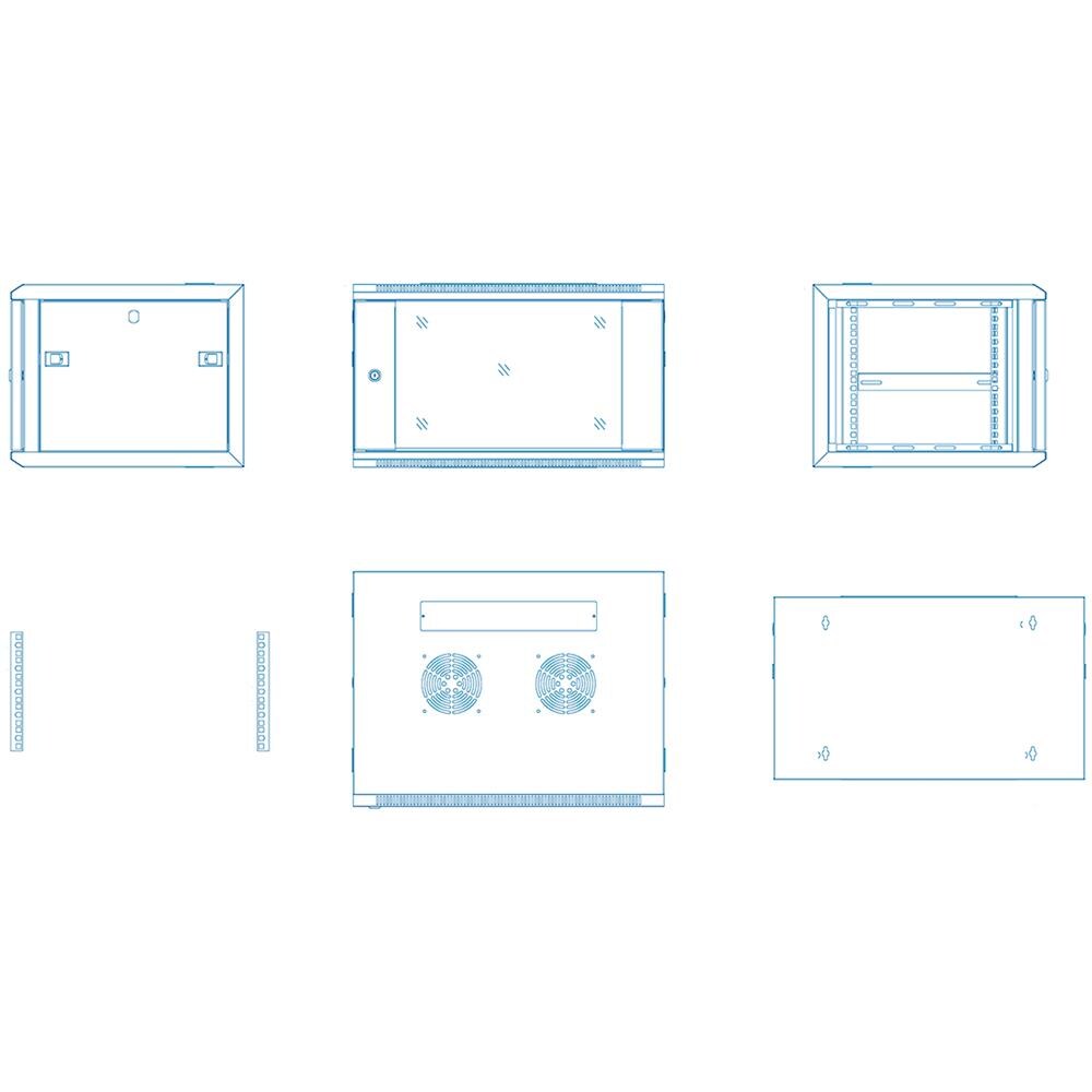 Rack da Parete AI6615 Forma 15U Peso Massimo 60 kg - Foto 6