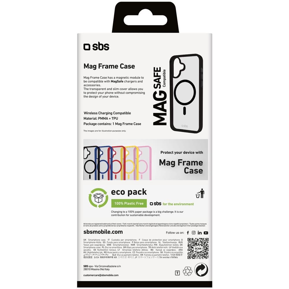 Mag frame custodia per cellulare 15,5 cm (6.1") Cover Nero, Trasparente - Foto 3