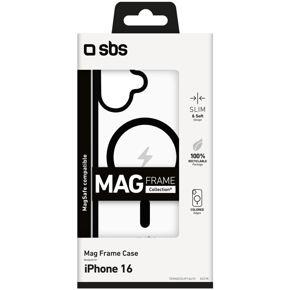 Mag frame custodia per cellulare 15,5 cm (6.1") Cover Nero, Trasparente - Foto 2