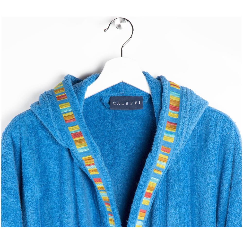 Accappatoio Con Cappuccio Spugnissima Yupi Junior In Cotone Colore Blu Misura 12-14 Anni - Foto 2