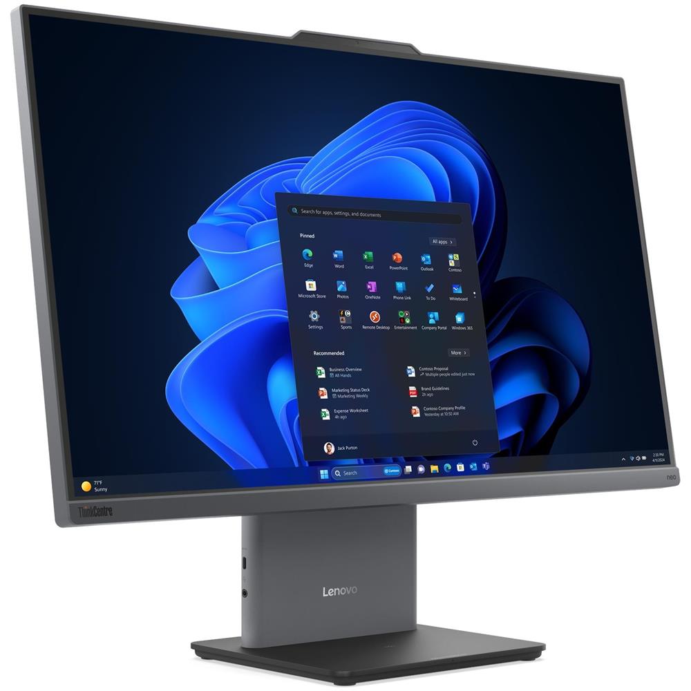 ThinkCentre neo 50a 24 Gen 6 LNL Intel Core Ultra 5 226V 60,5 cm (23.8") 1920 x 1080 Pixel Touch screen PC All-in-one 16 GB LPDDR5x-SDRAM 512 GB SSD Windows 11 Pro Wi-Fi 6 (802.11ax) Grigio - Foto 2