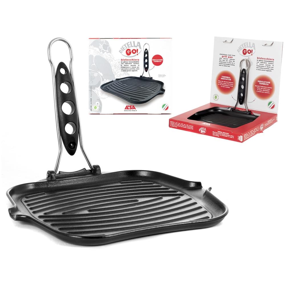 Bistecchiera in Ghisa - Linea Dietella-Go Dimensioni 25x25 cm - Foto 3