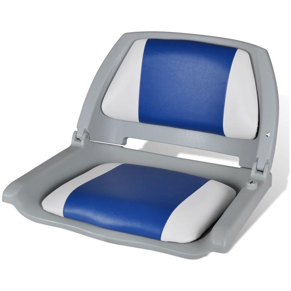 Sedile per Barca con Schienale Pieghevole e Cuscino 48x51x41 cm - Foto 1