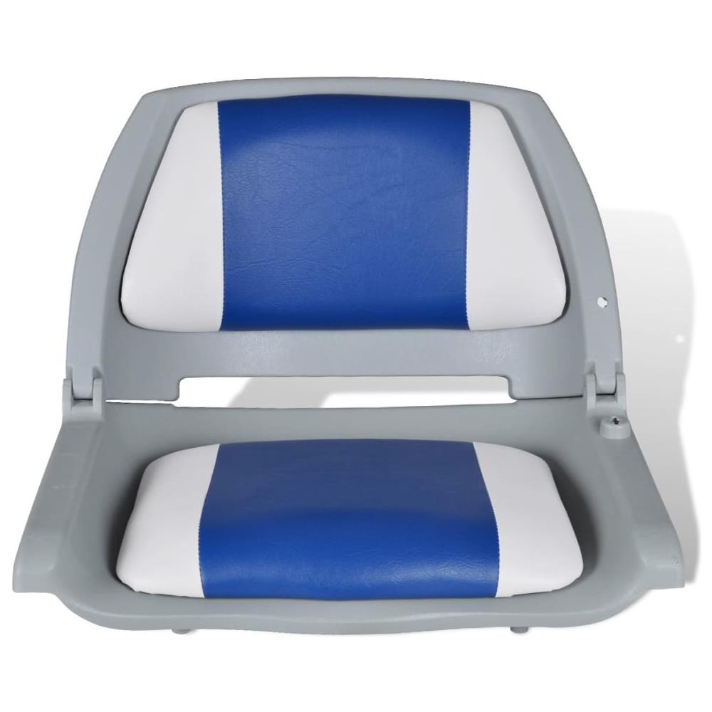 Sedile per Barca con Schienale Pieghevole e Cuscino 48x51x41 cm - Foto 2