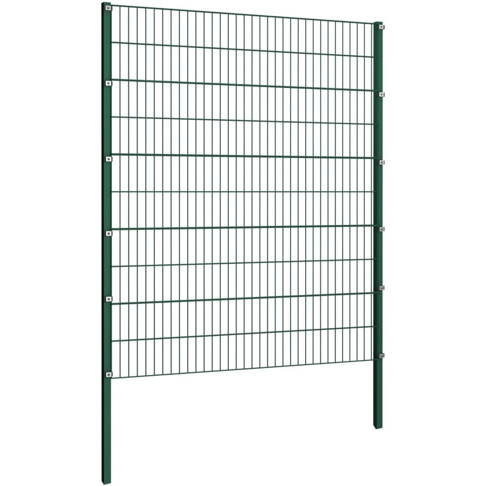 Pannello Di Recinzione Con Pali In Ferro 1,7x2 M Verde - Foto 2