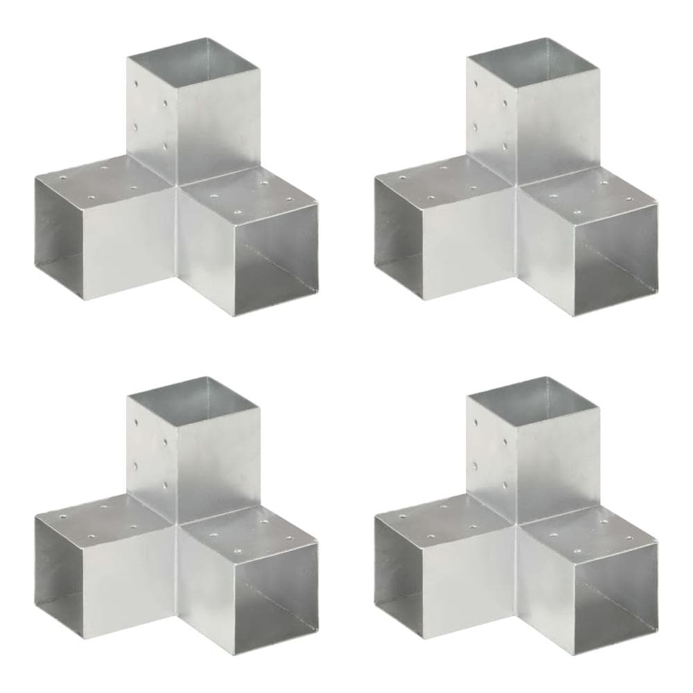Connettori Per Pali A Forma Di Y 4 Pz Metallo Zincato 91x91 Mm - Foto 1