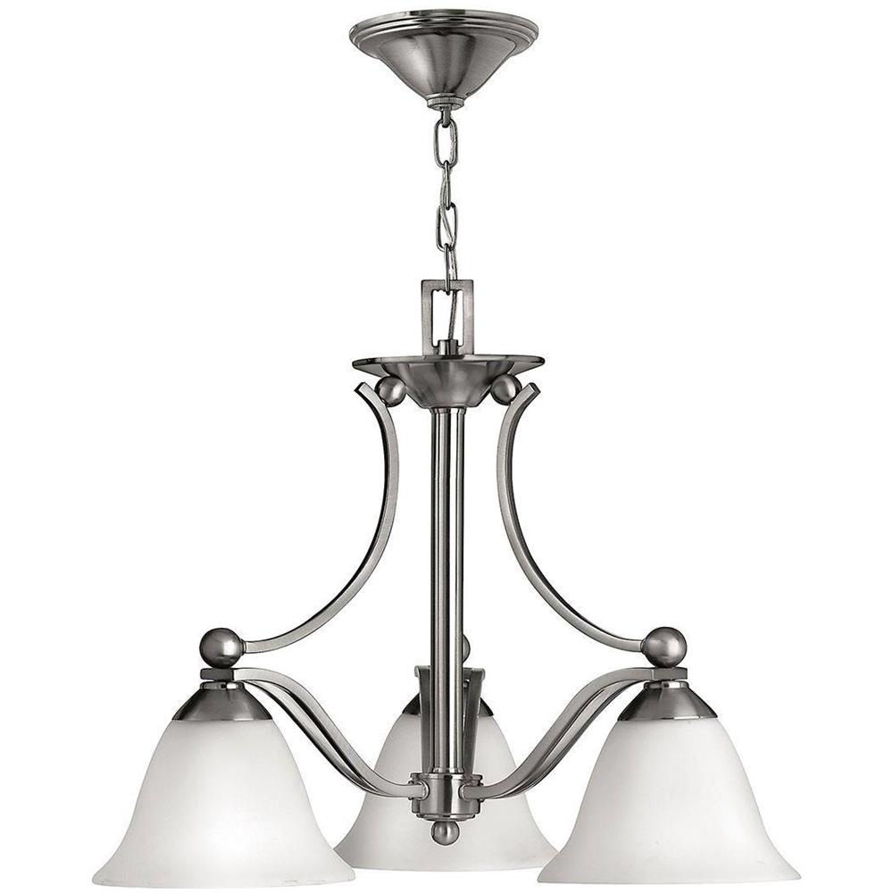 Lampadario Multi Braccio 3 Luci Finitura Nichel Spazzolato, E27 - Foto 1